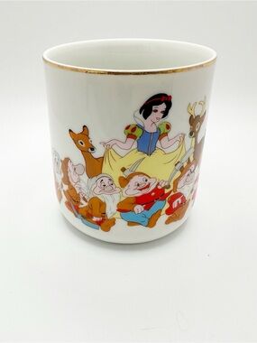 Rare Vintage Walt Disney Snow White & the Seven Dwarfs Cup Mug Porcelain  Japan
